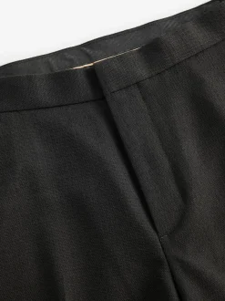 Zwart - Slim Fit - Adjustable Tuxedo Trousers With Wool