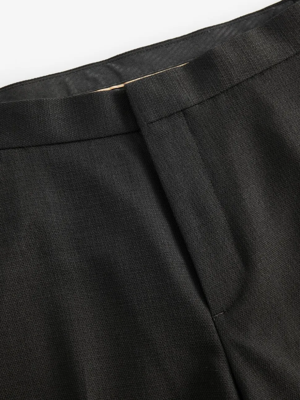 Zwart - Slim Fit - Adjustable Tuxedo Trousers With Wool