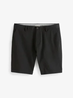 Zwart - Slim Fit - Chinoshort met stretch