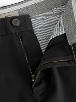 Zwart - Slim Fit - Chinoshort met stretch