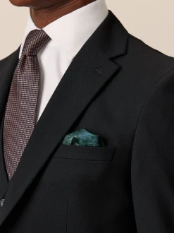 Zwart - Slim Fit - Kostuum met textuur: colbert