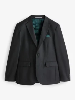 Zwart - Slim Fit - Kostuum met textuur: colbert
