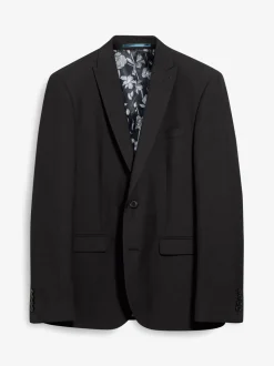 Zwart - Slim Fit - Kostuum met twee knopen: colbert