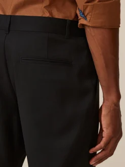 Zwart - Slim Fit - Modieuze broek zonder plooien