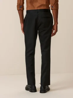 Zwart - Slim Fit - Modieuze broek zonder plooien