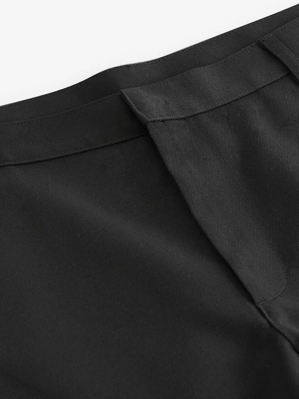 Zwart - Slim Fit - Modieuze broek zonder plooien