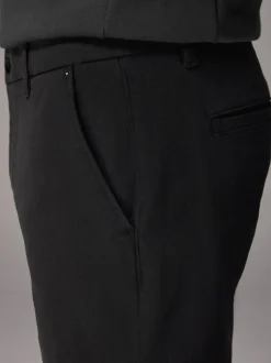 Zwart - Slim Fit - Motionflex chino