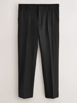 Zwart - Slim Fit - Motionflex Textured Tuxedo Trousers With Side Tape