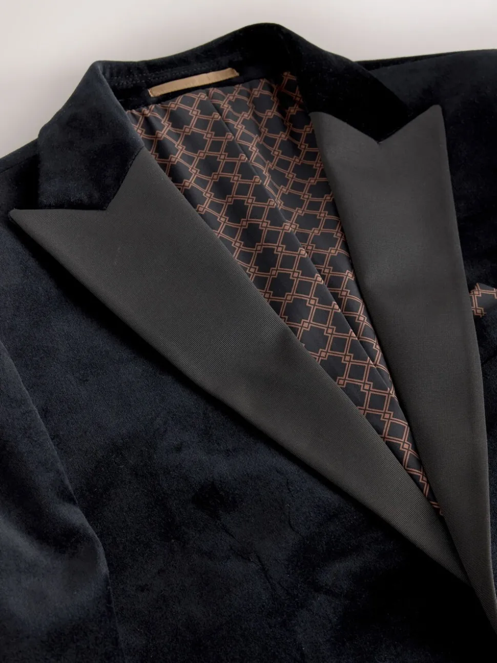 Zwart - Slim Fit - Motionflex stretchyfluwelen Blazer