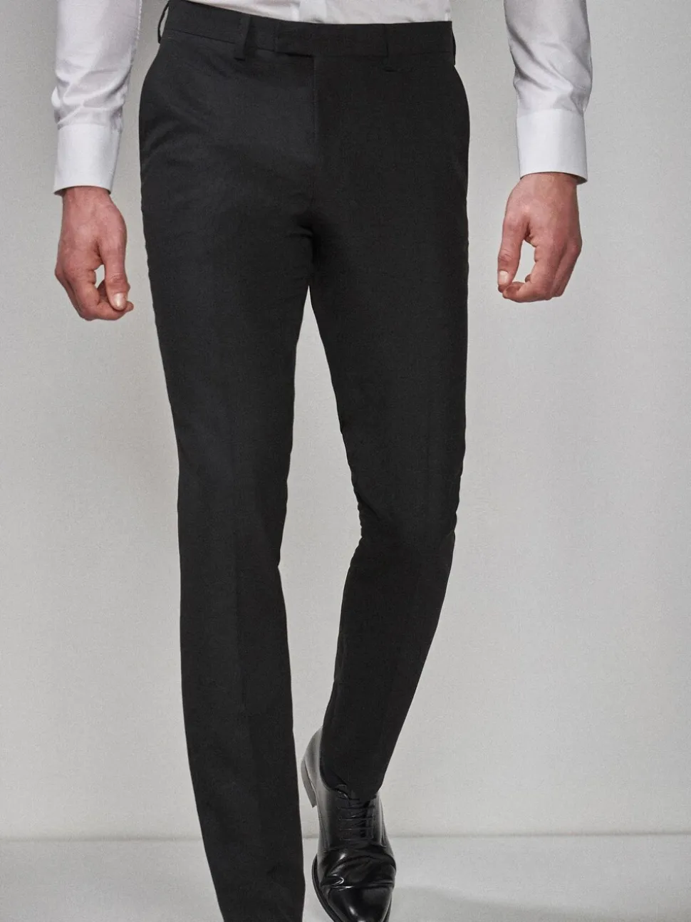 Zwart - Slim Fit - Pantalon in smokingstijl