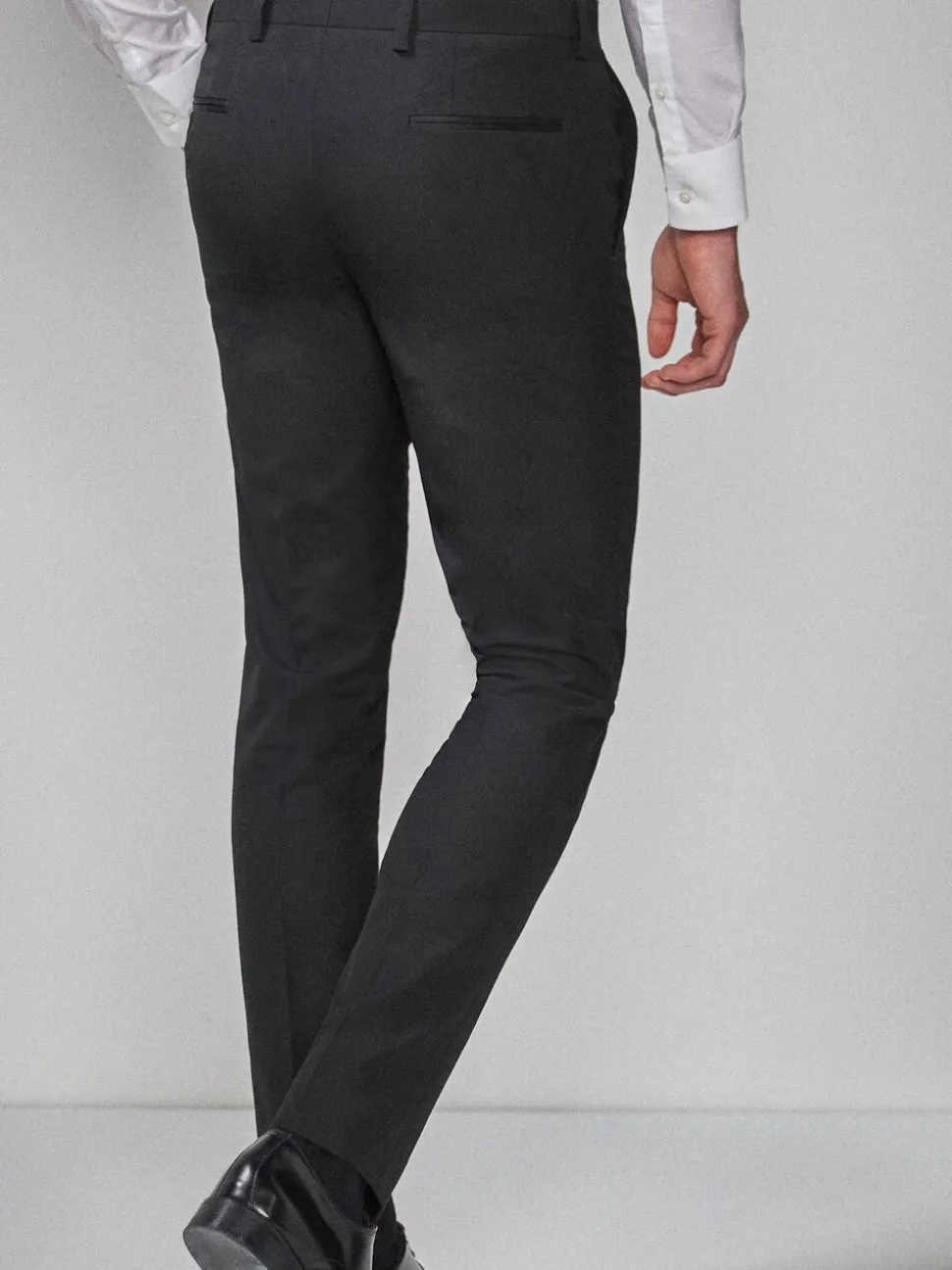 Zwart - Slim Fit - Pantalon in smokingstijl