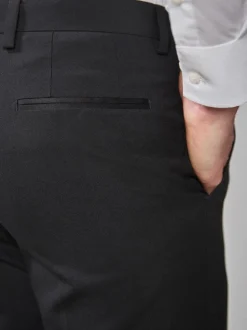 Zwart - Slim Fit - Pantalon in smokingstijl