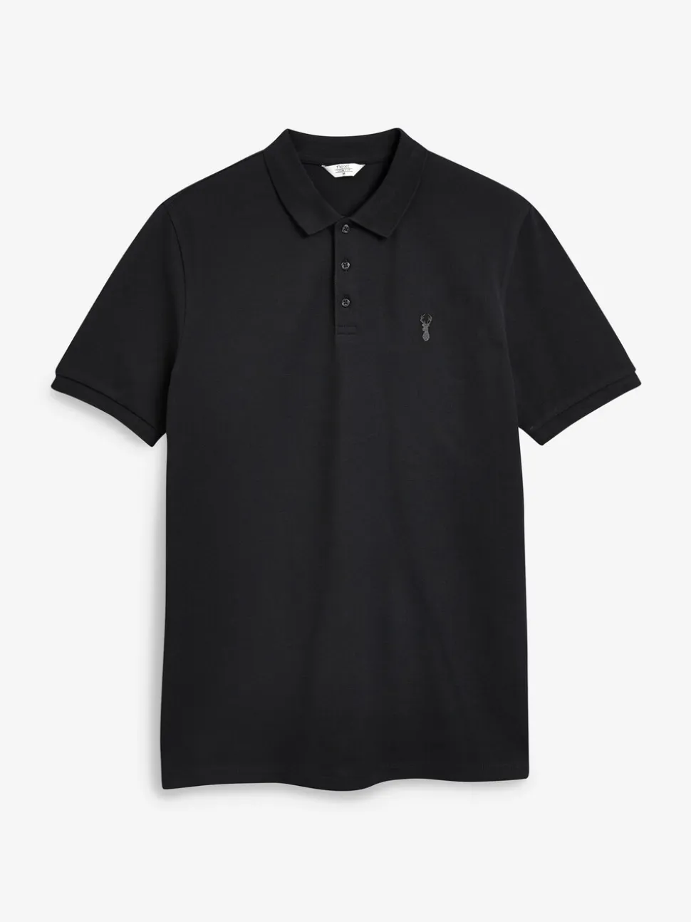 Zwart - Slim Fit - Piqué poloshirt met korte mouwen