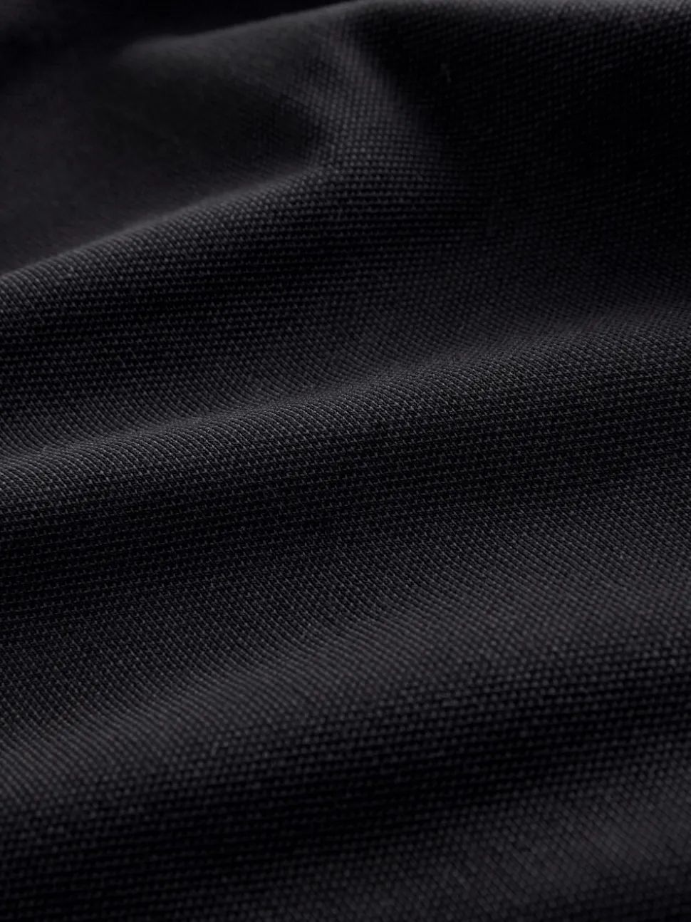 Zwart - Slim Fit - Piqué polo met lange mouwen