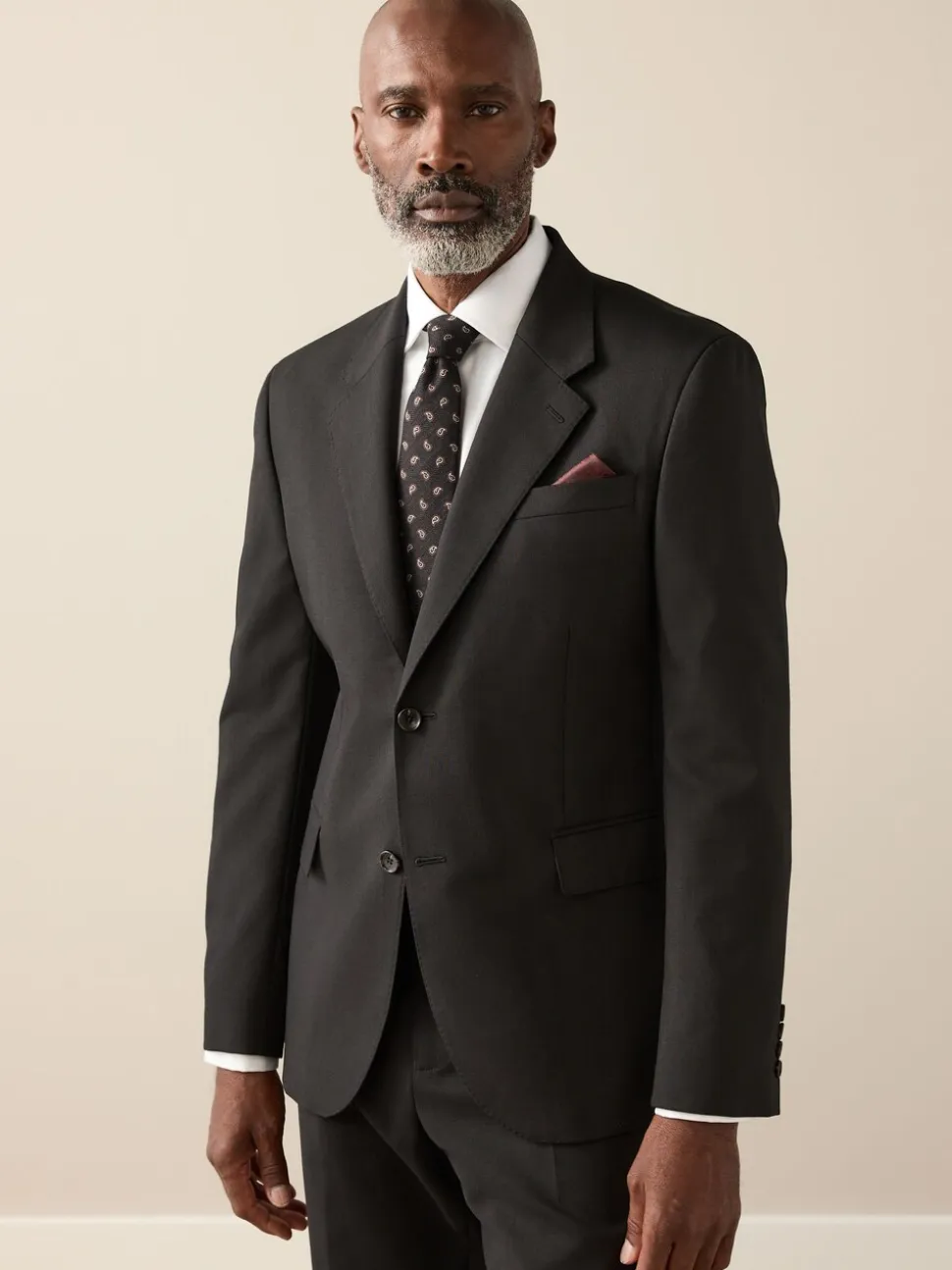 Zwart - Slim Fit - Signature Nova Fides 100% Italian Wool Suit Jacket