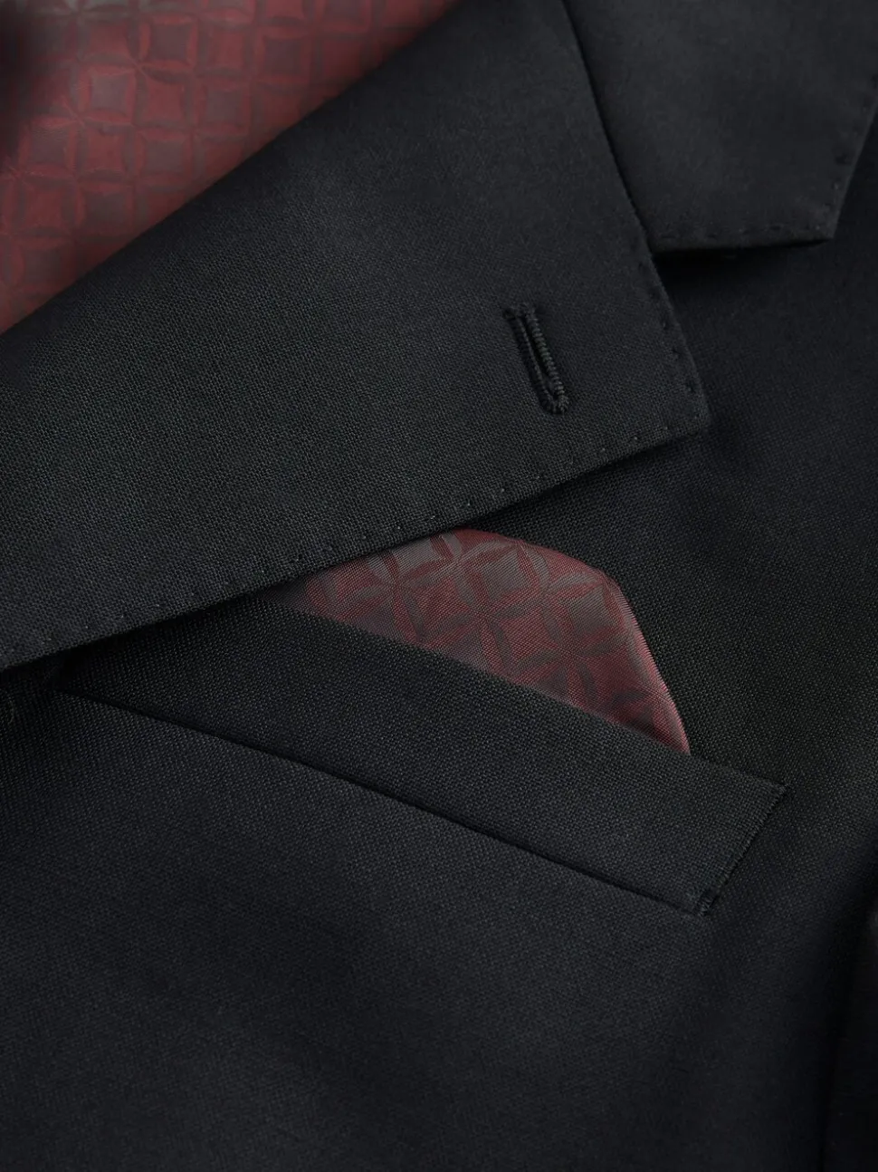 Zwart - Slim Fit - Signature Nova Fides 100% Italian Wool Suit Jacket