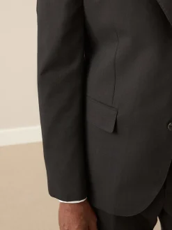 Zwart - Slim Fit - Signature Nova Fides 100% Italian Wool Suit Jacket
