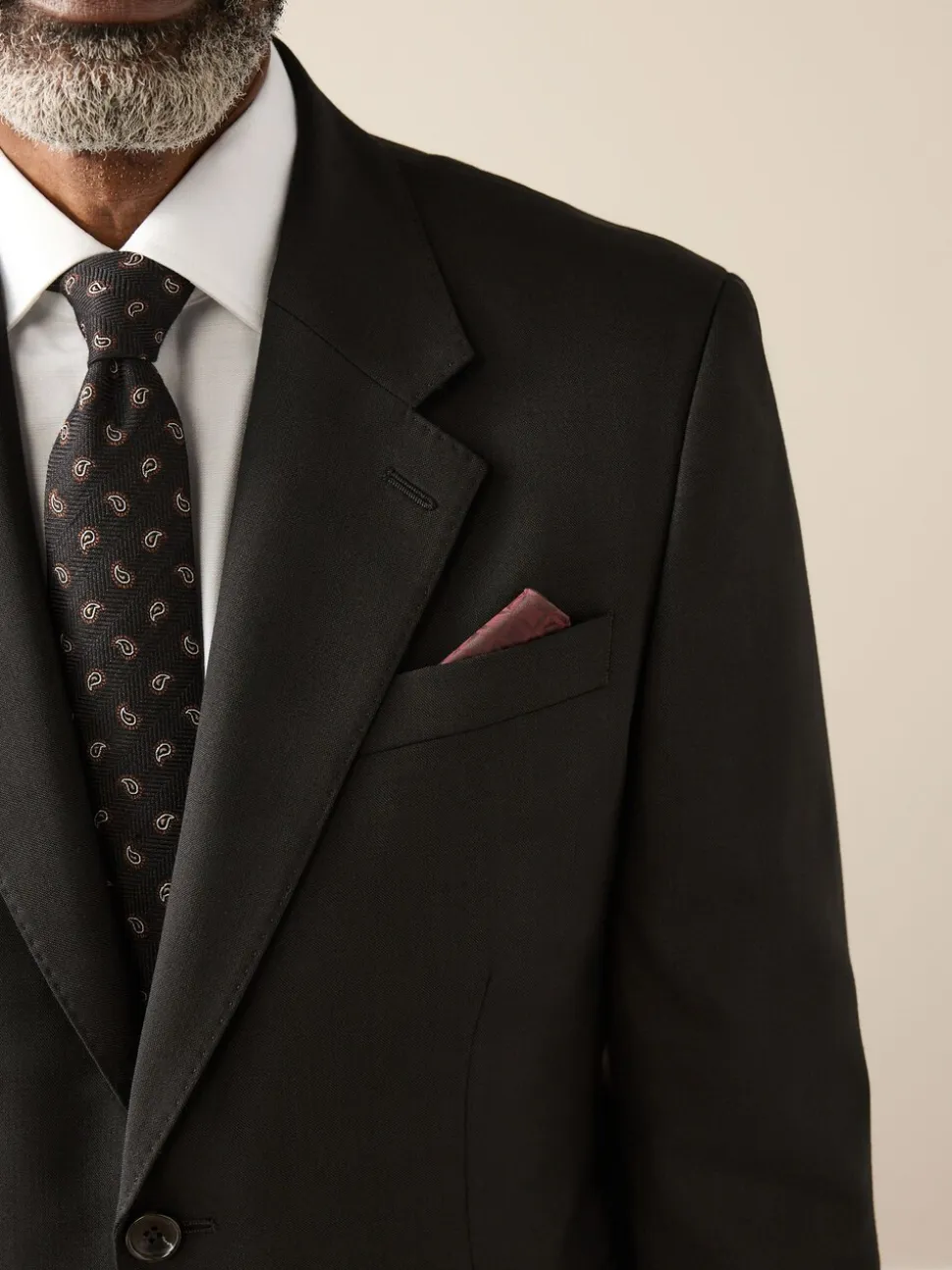 Zwart - Slim Fit - Signature Nova Fides 100% Italian Wool Suit Jacket