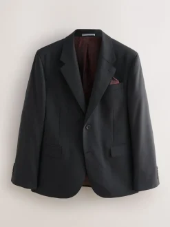 Zwart - Slim Fit - Signature Nova Fides 100% Italian Wool Suit Jacket