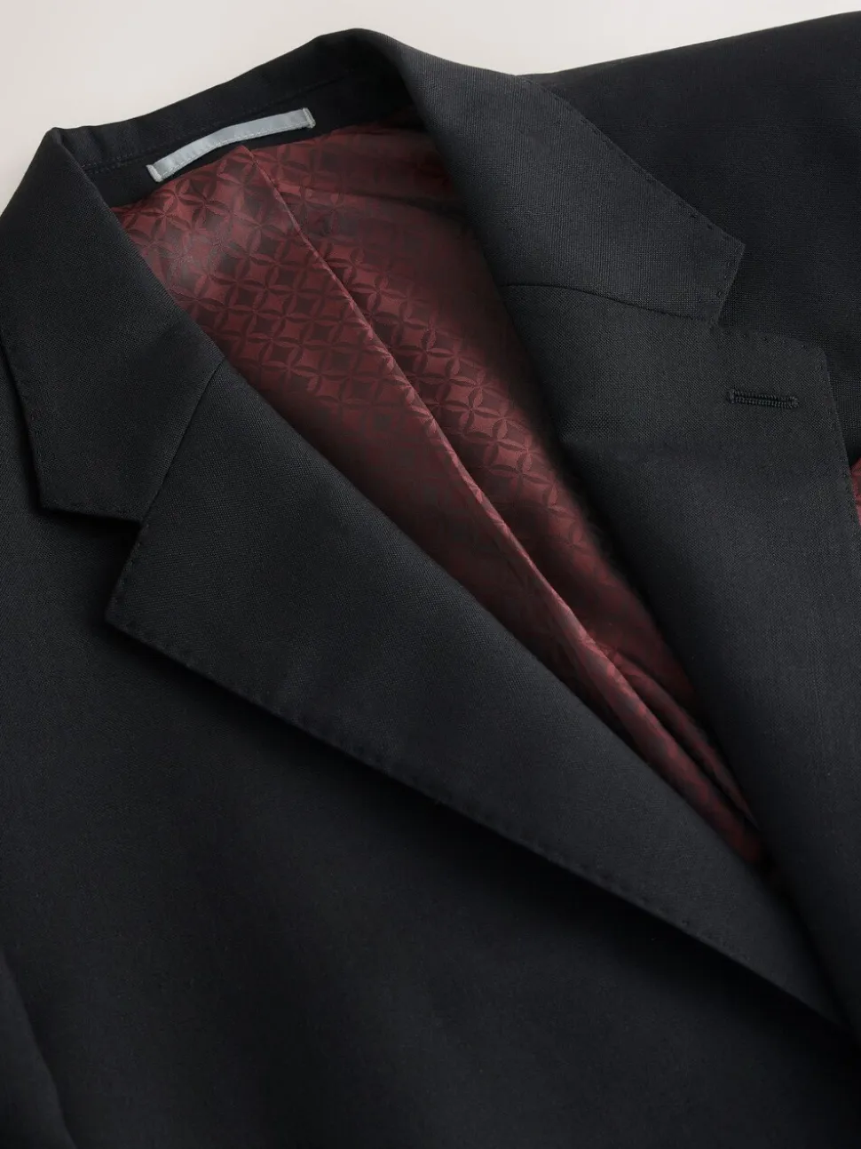 Zwart - Slim Fit - Signature Nova Fides 100% Italian Wool Suit Jacket