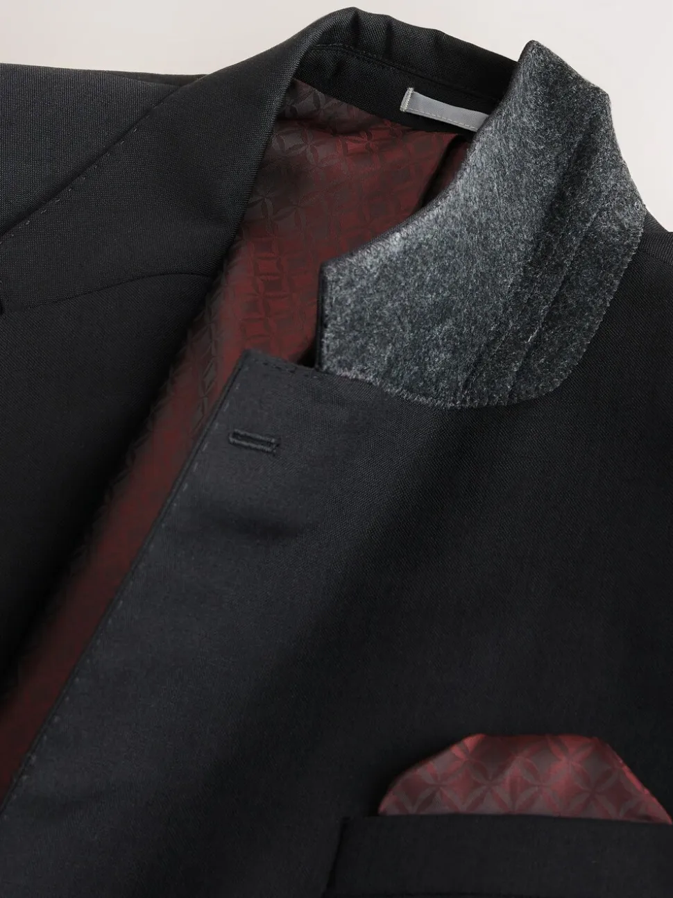 Zwart - Slim Fit - Signature Nova Fides 100% Italian Wool Suit Jacket