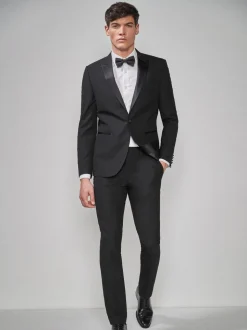 Zwart - Slim Fit - Smoking: colbert