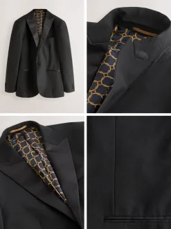 Zwart - Slim Fit - Smoking: colbert