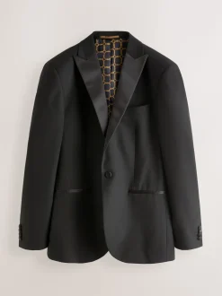 Zwart - Slim Fit - Smoking: colbert