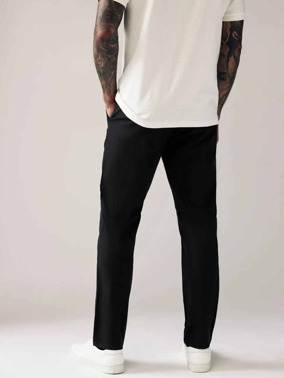 Zwart - Slim Fit - Stretchy chino