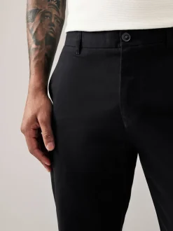 Zwart - Slim Fit - Stretchy chino