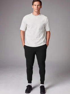Zwart - Slim Fit Brushback Heavyweight 2 Pack Joggers