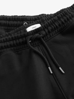 Zwart - Slim Fit Brushback Heavyweight 2 Pack Joggers