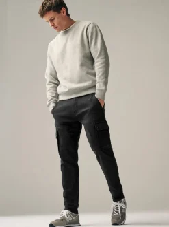 Zwart - Slim Fit Motionflex Strech Cargo Trousers
