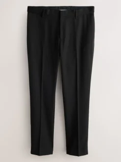 Zwart - Slim Fit Sequin Tuxedo Suit Trousers