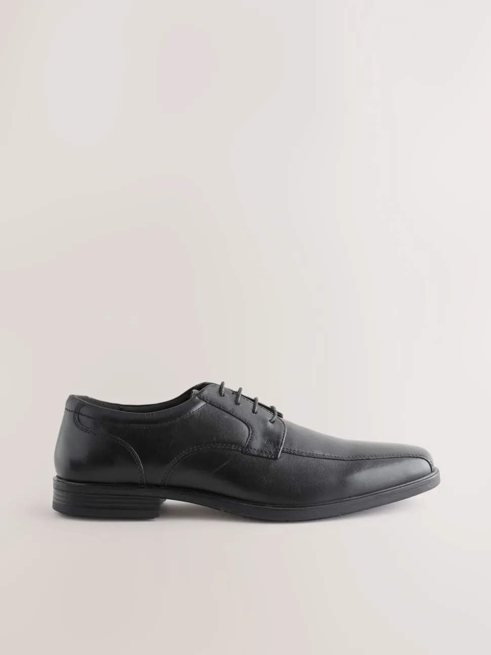 Zwart - Slim Panel Leather Shoes
