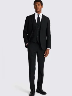 Zwart - Smal - MOSS - Stretch colbert