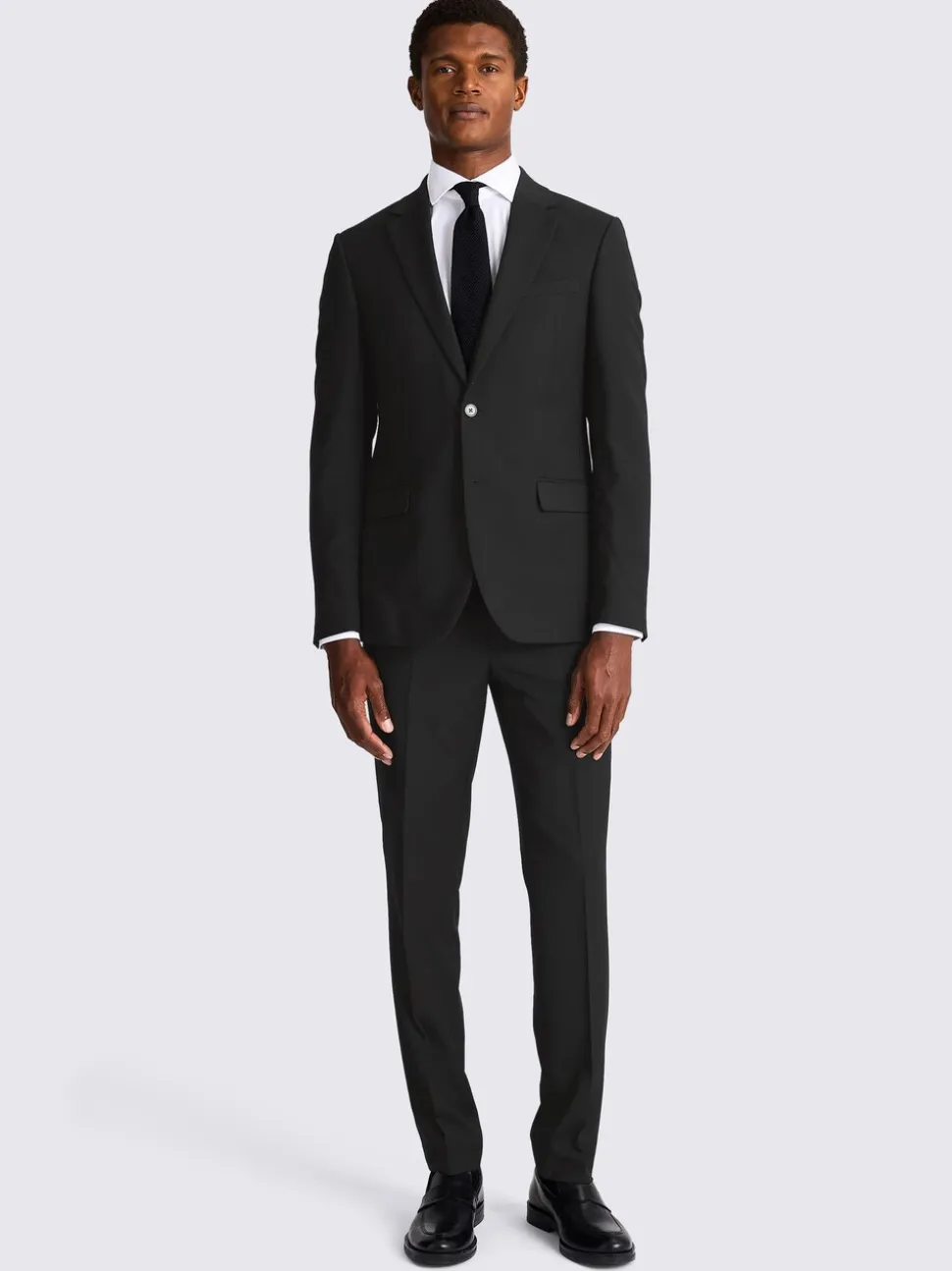 Zwart - Smal - MOSS - Stretch colbert