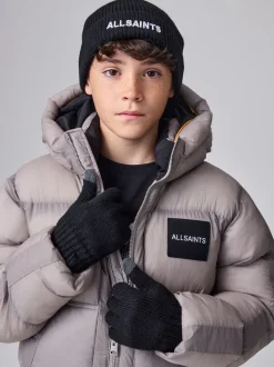 Zwart - smALLSAINTS Logo Beanie and Gloves Set