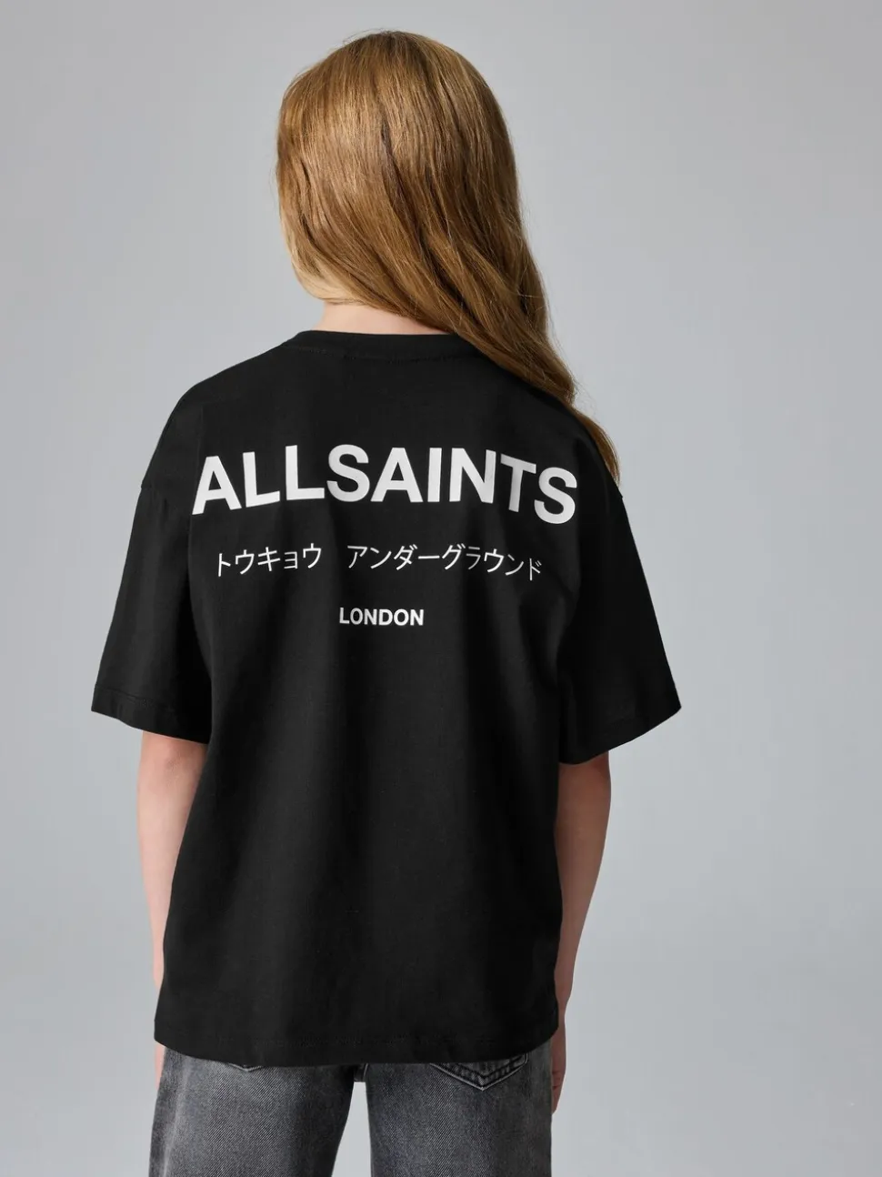 Zwart - smALLSAINTS Oversized Underground T-shirt van katoen met ronde hals