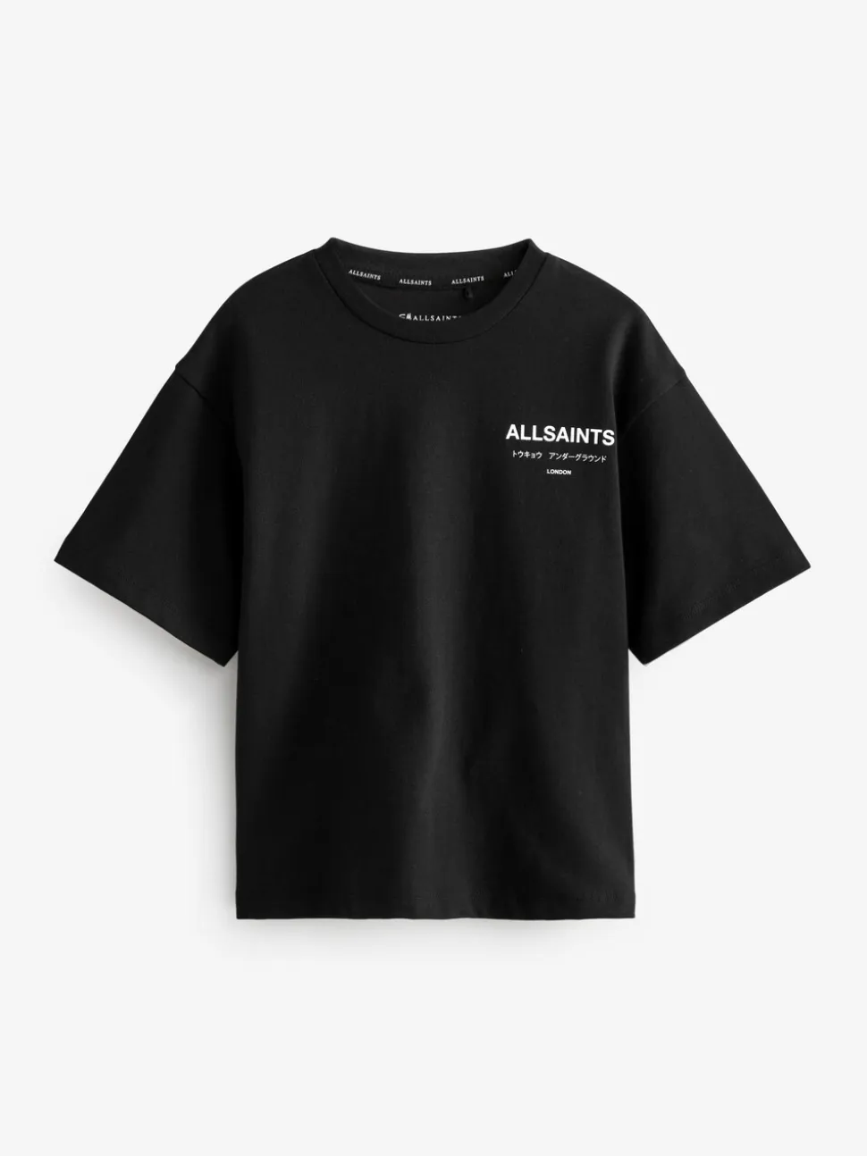Zwart - smALLSAINTS Oversized Underground T-shirt van katoen met ronde hals