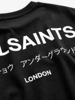 Zwart - smALLSAINTS Oversized Underground T-shirt van katoen met ronde hals