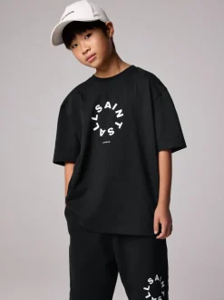 Zwart - smALLSAINTS Tierra set van T-shirt en sweatshorts