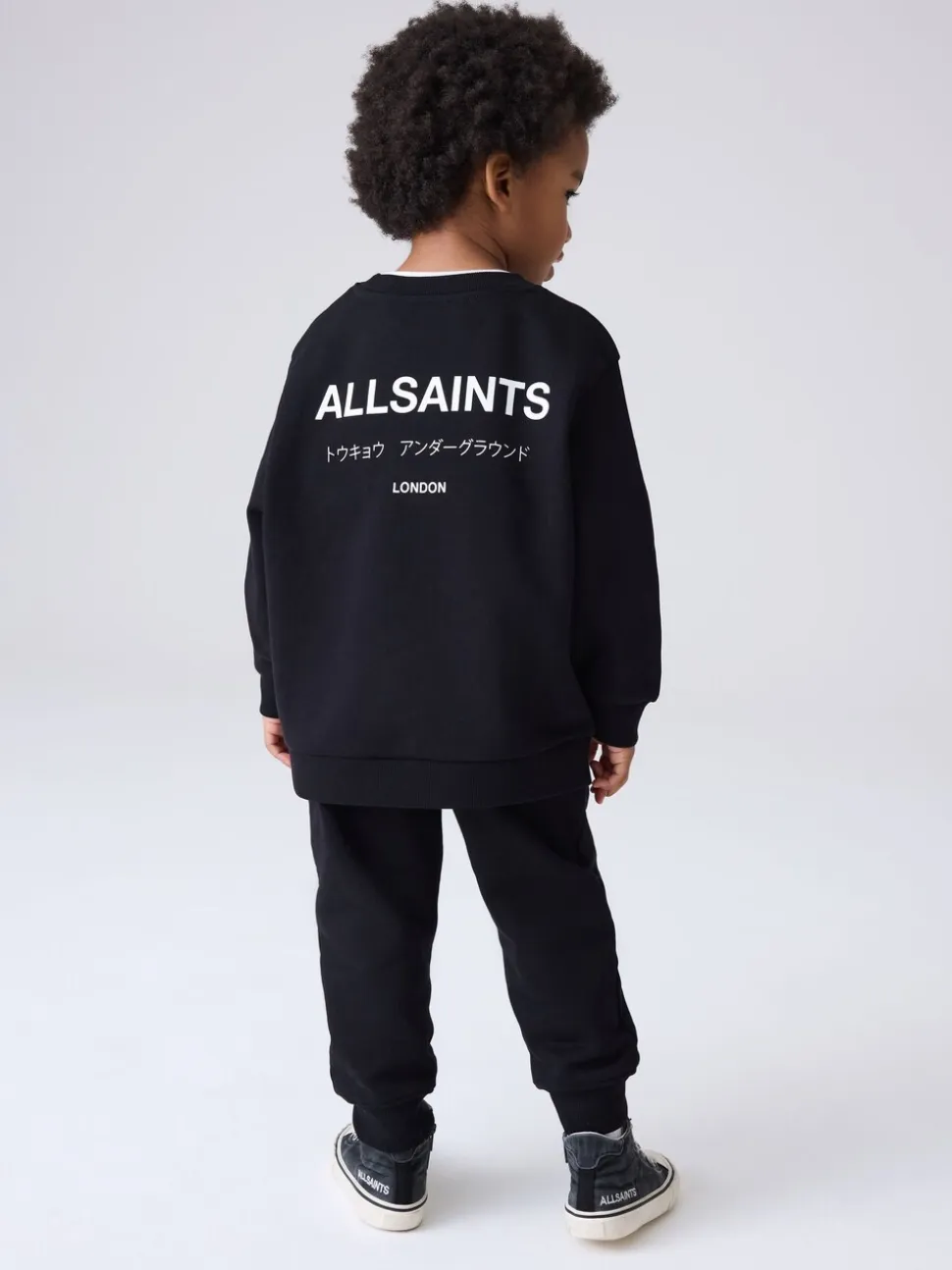 Zwart - smALLSAINTS Underground Oversized Set van Sweatshirt en Joggingbroek voor Jongere Jongens