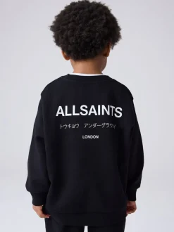 Zwart - smALLSAINTS Underground Oversized Set van Sweatshirt en Joggingbroek voor Jongere Jongens