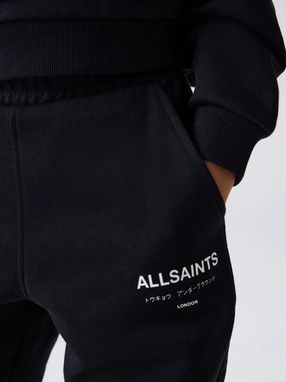Zwart - smALLSAINTS Underground Oversized Set van Sweatshirt en Joggingbroek voor Jongere Jongens