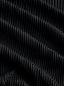 Zwart - Smart poloshirt met textuur en rits