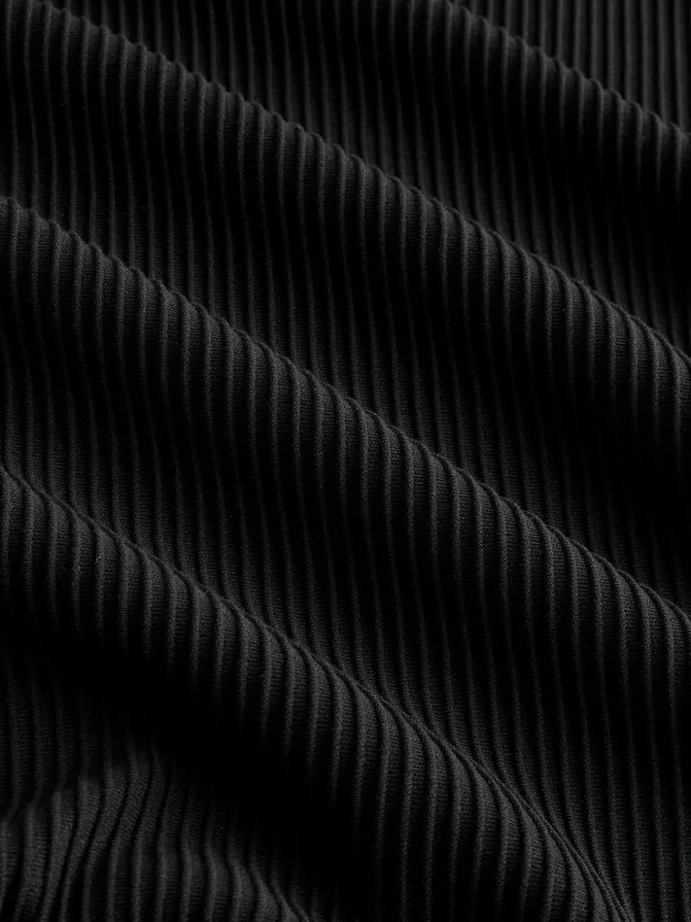 Zwart - Smart poloshirt met textuur en rits