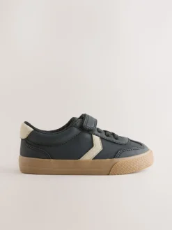 Zwart - Sneakers met klittenbandsluiting en elastische veters