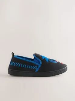 Zwart - Sonic pantoffels met omgevende zool
