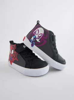 Zwart - Spidey And Friends laarzen met klittenbandsluiting en elastische veters